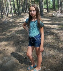 children in a skirt
