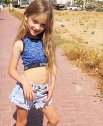 children in a skirt