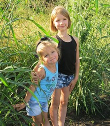 children in a skirt